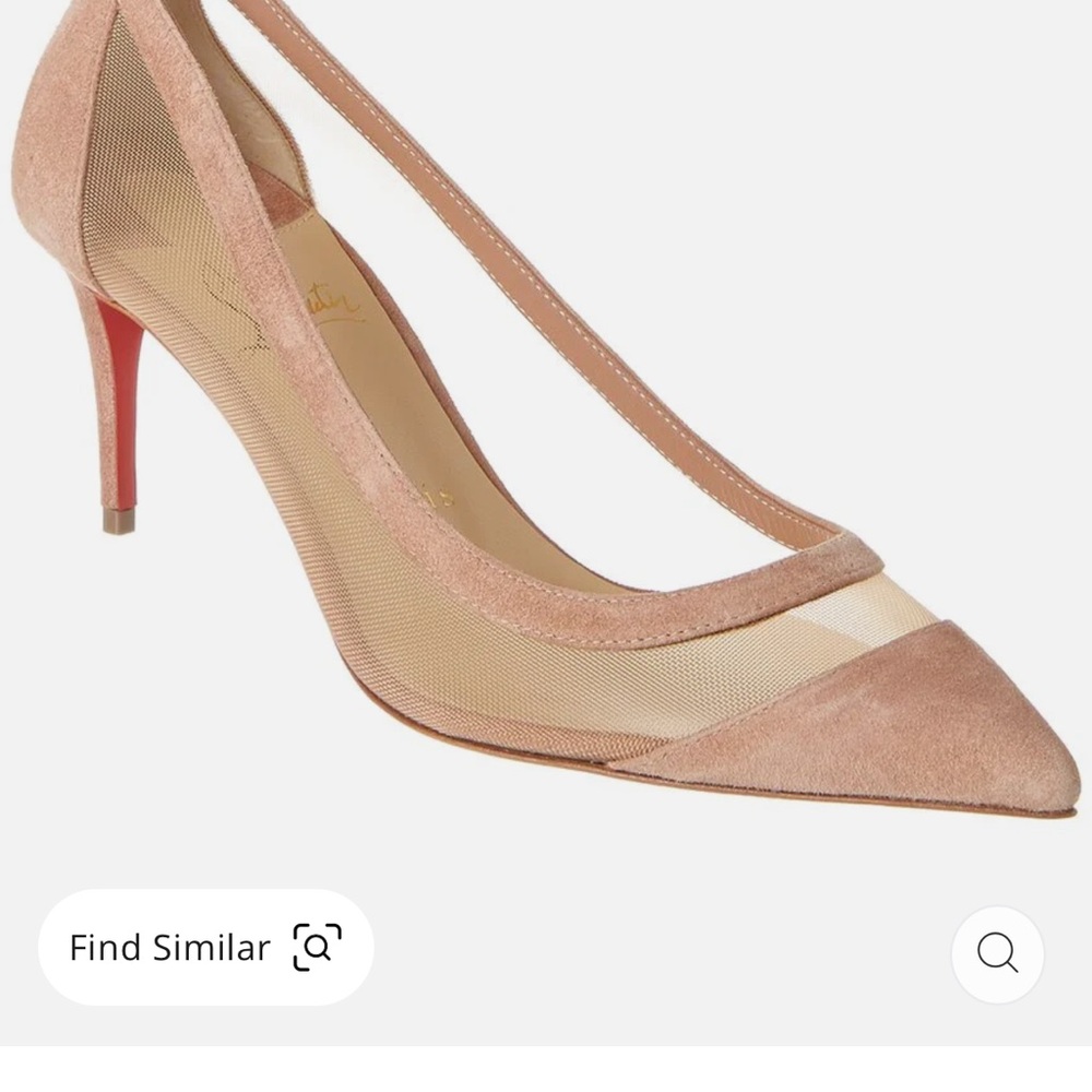 Christian Louboutin Used Galativi 70 Suede & Mesh Pump 38.5